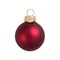 Whitehurst Large Matte Finish Glass Christmas Ball Ornaments - 6" (150mm) - Bordeaux Red -2ct